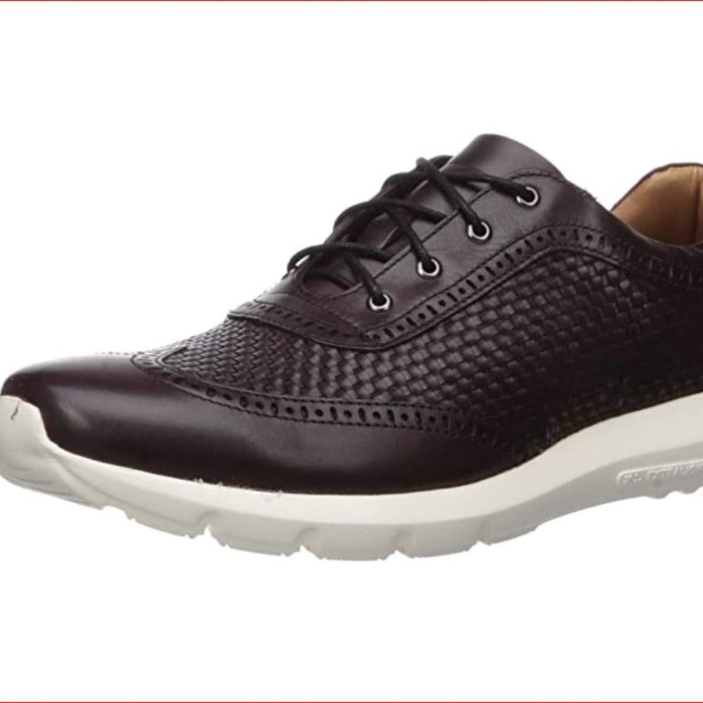 MARC JOSEPH NEW YORK Men's Leather Extra Lightweight Woven Wingtip US 9.5 Wine